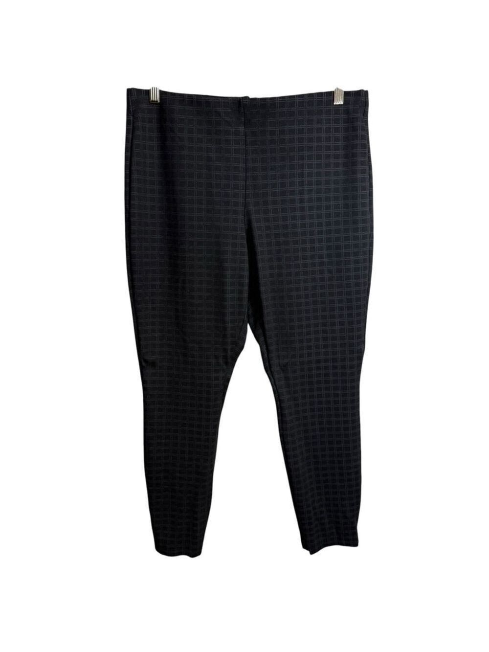 Nanette Lepore Black Plaid Pants Size L